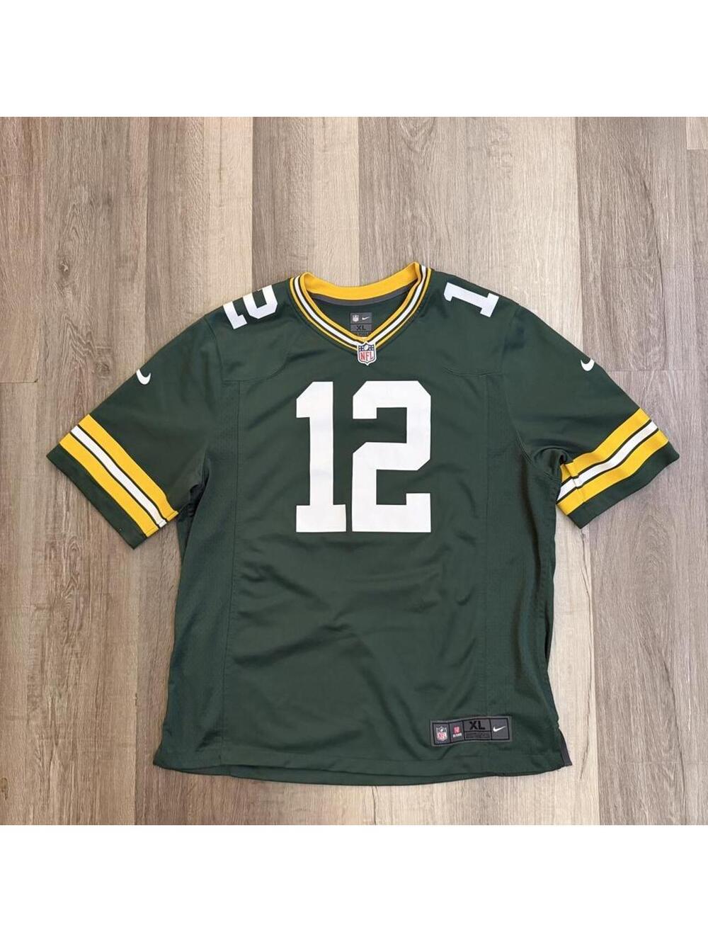 Nike Green Bay Packers Aaron Rodgers Green Jersey sz XL
